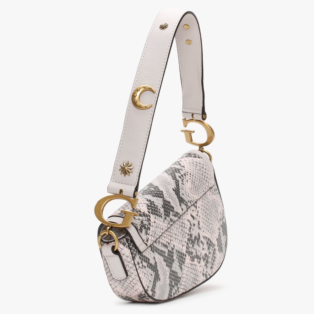 Dream Flap Pink Reptile Shoulder Bag