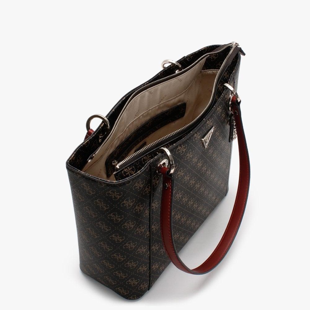 Noelle Elite Repeat Logo Brown Tote Bag