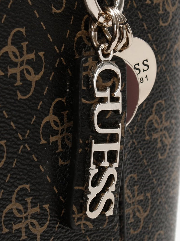 Noelle Elite Repeat Logo Brown Tote Bag