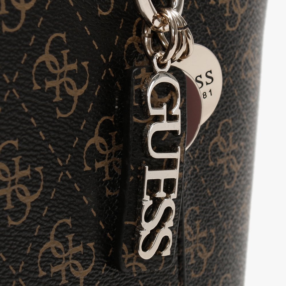 Noelle Elite Repeat Logo Brown Tote Bag
