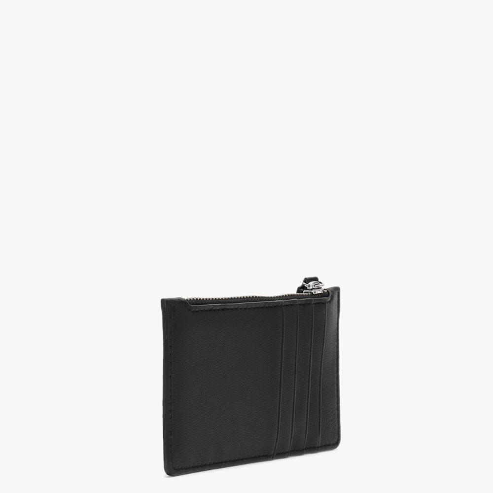 Emma Slim Longline Black Leather Wallet