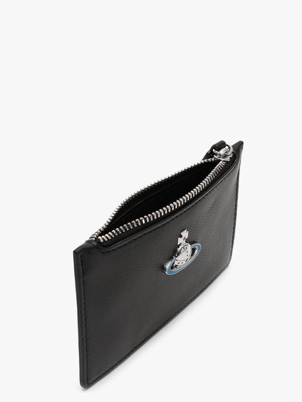 Emma Slim Longline Black Leather Wallet