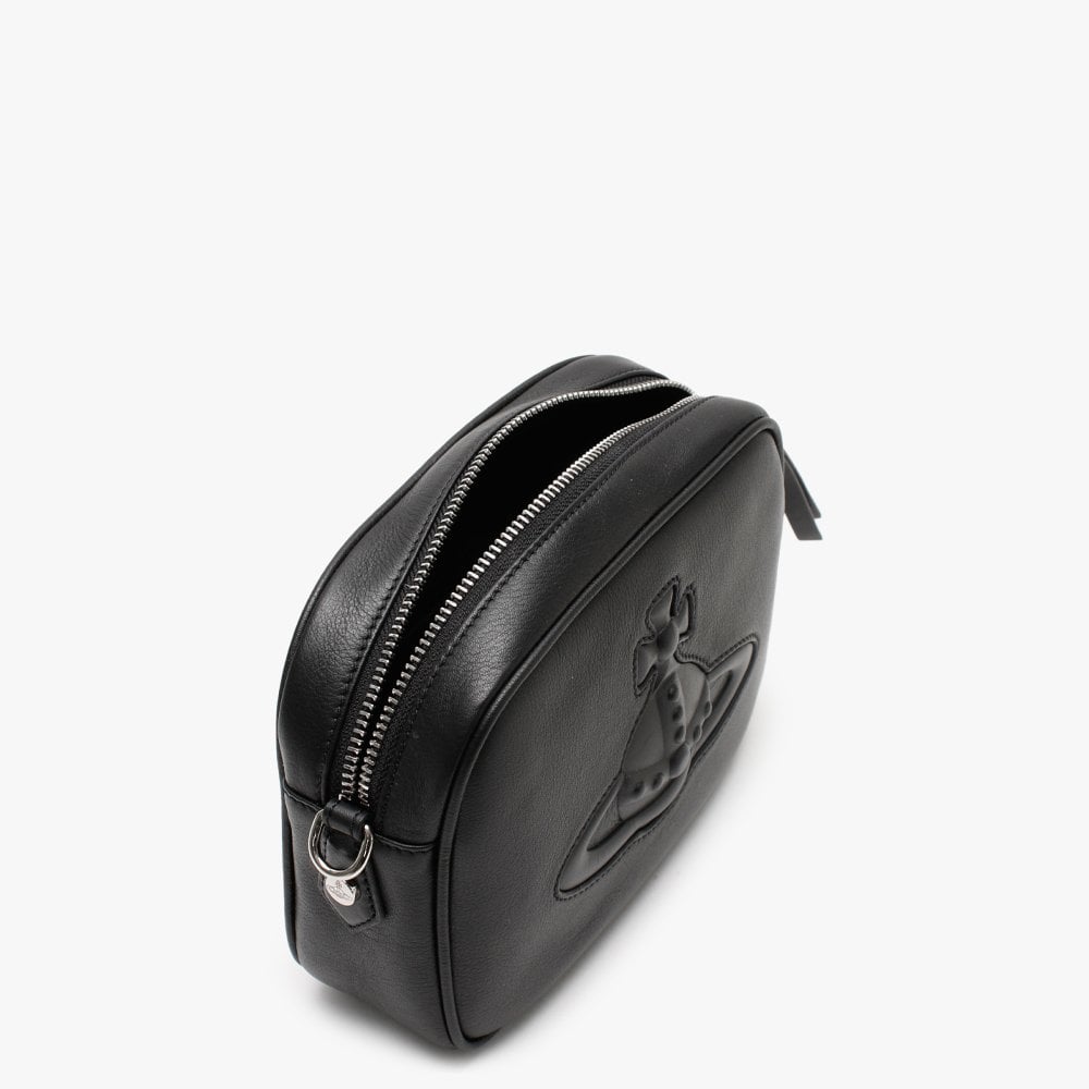 Chelsea Black Leather Camera Bag