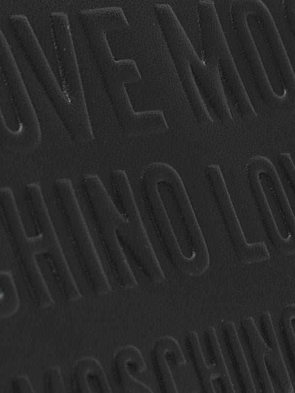 Embossed Logo Black Purse
