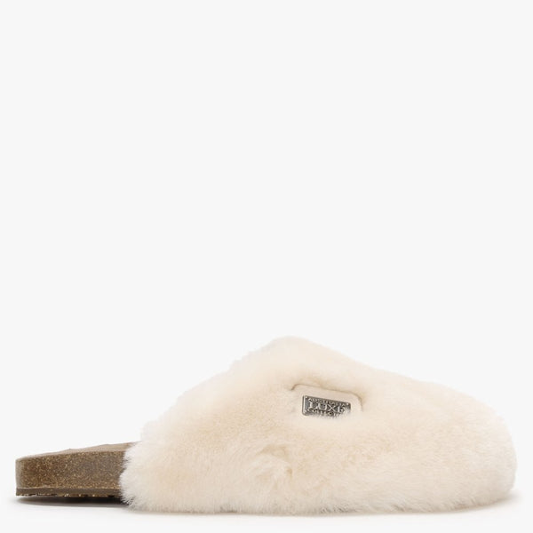 Dreamer Cream Shearling Mule Slippers