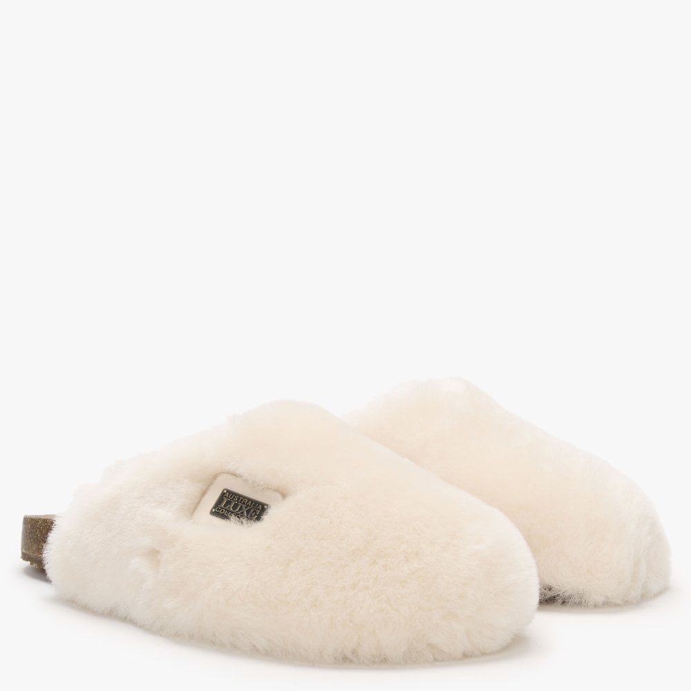 Dreamer Cream Shearling Mule Slippers