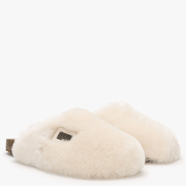 Dreamer Cream Shearling Mule Slippers