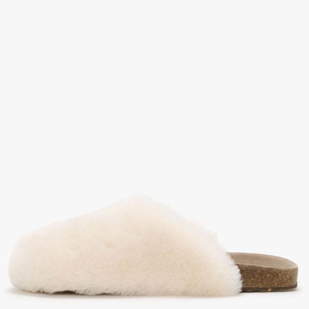 Dreamer Cream Shearling Mule Slippers