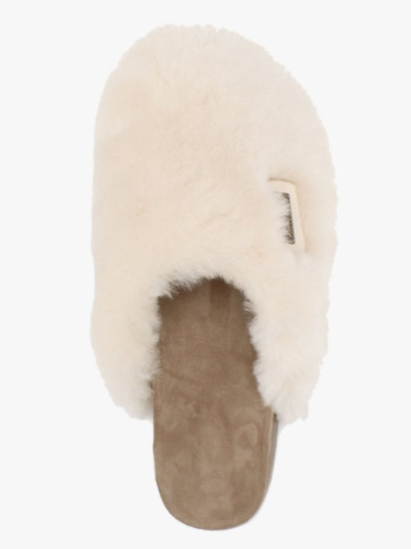 Dreamer Cream Shearling Mule Slippers