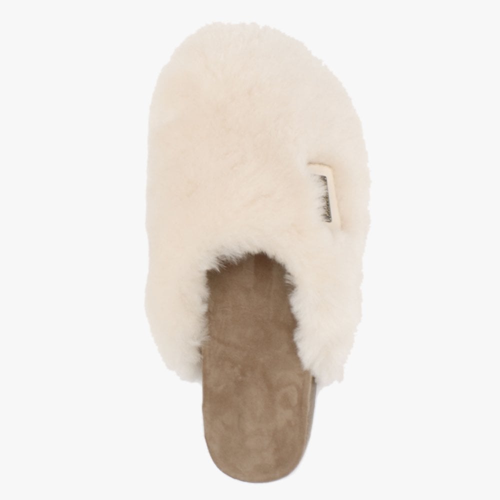 Dreamer Cream Shearling Mule Slippers