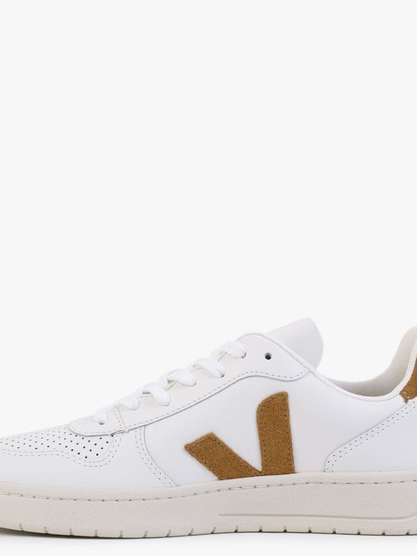 Men’s V-10 Leather Extra White Camel Trainers