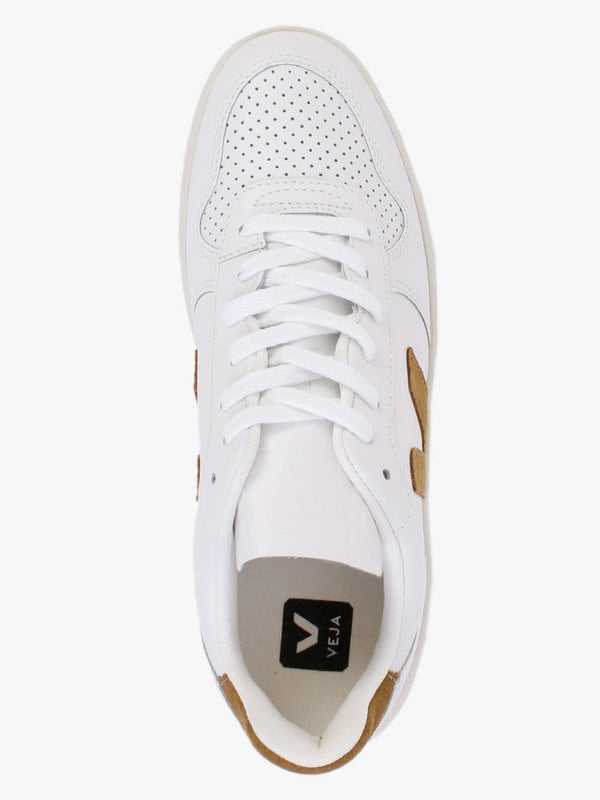 Men’s V-10 Leather Extra White Camel Trainers