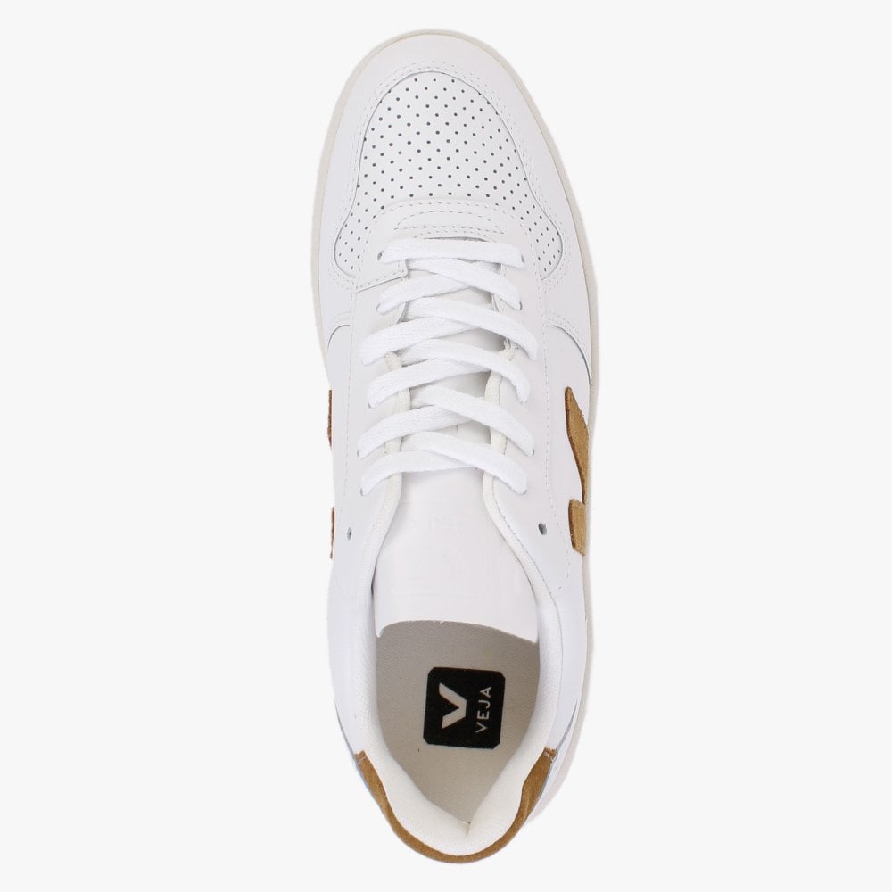 Men’s V-10 Leather Extra White Camel Trainers
