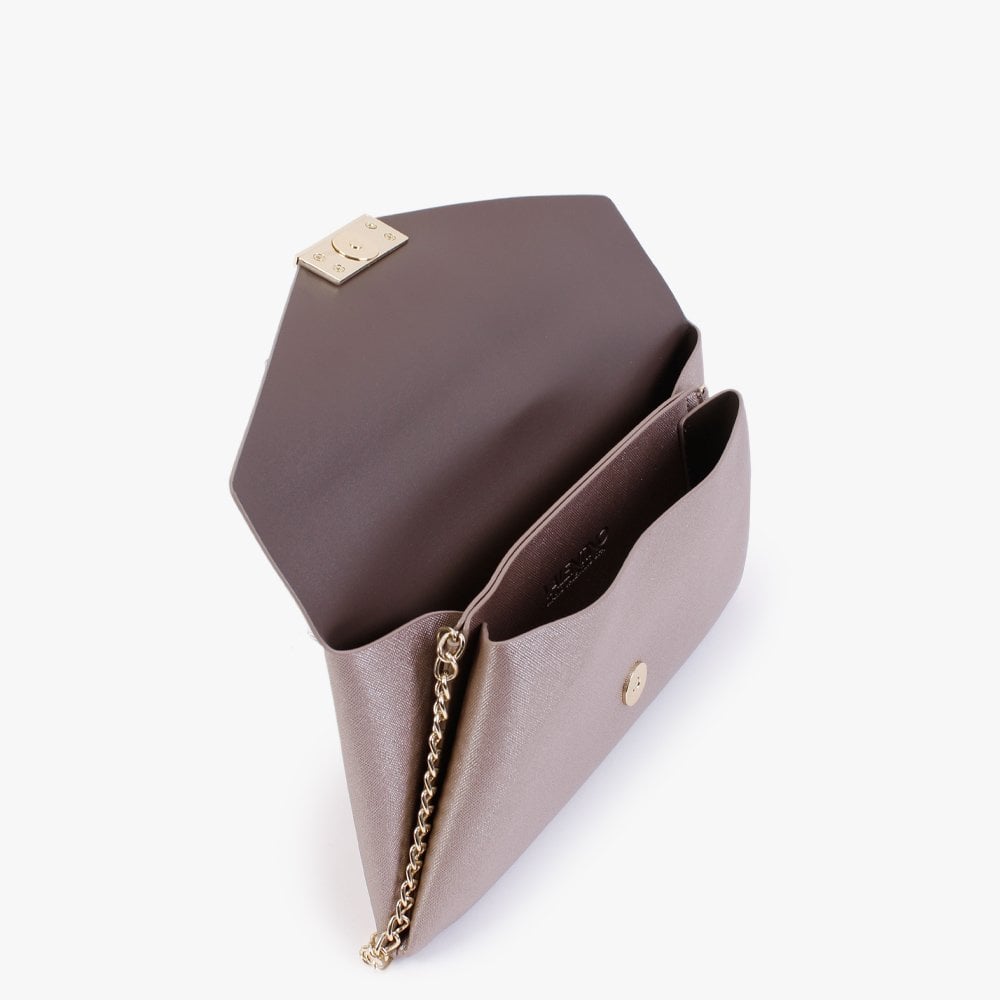 Arpie Oro Rosa Saffiano Envelope Pochette Bag
