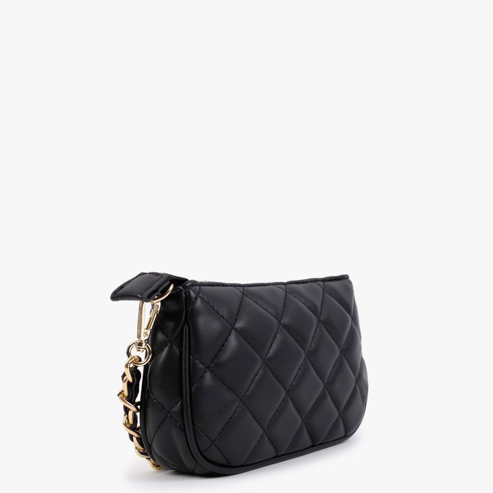 Ocarina II Black Quilted Cross-Body Bag