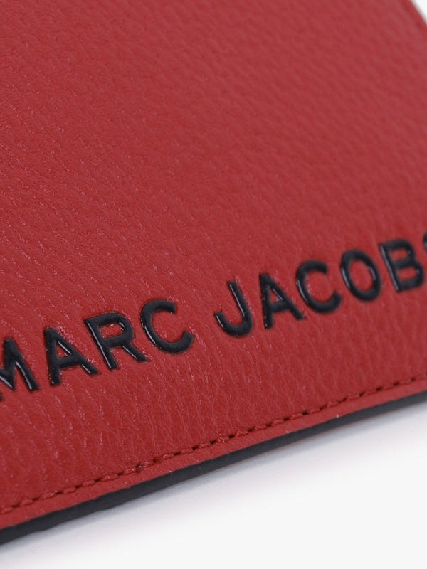 The Colourblock Small True Red Leather Top Zip Wallet