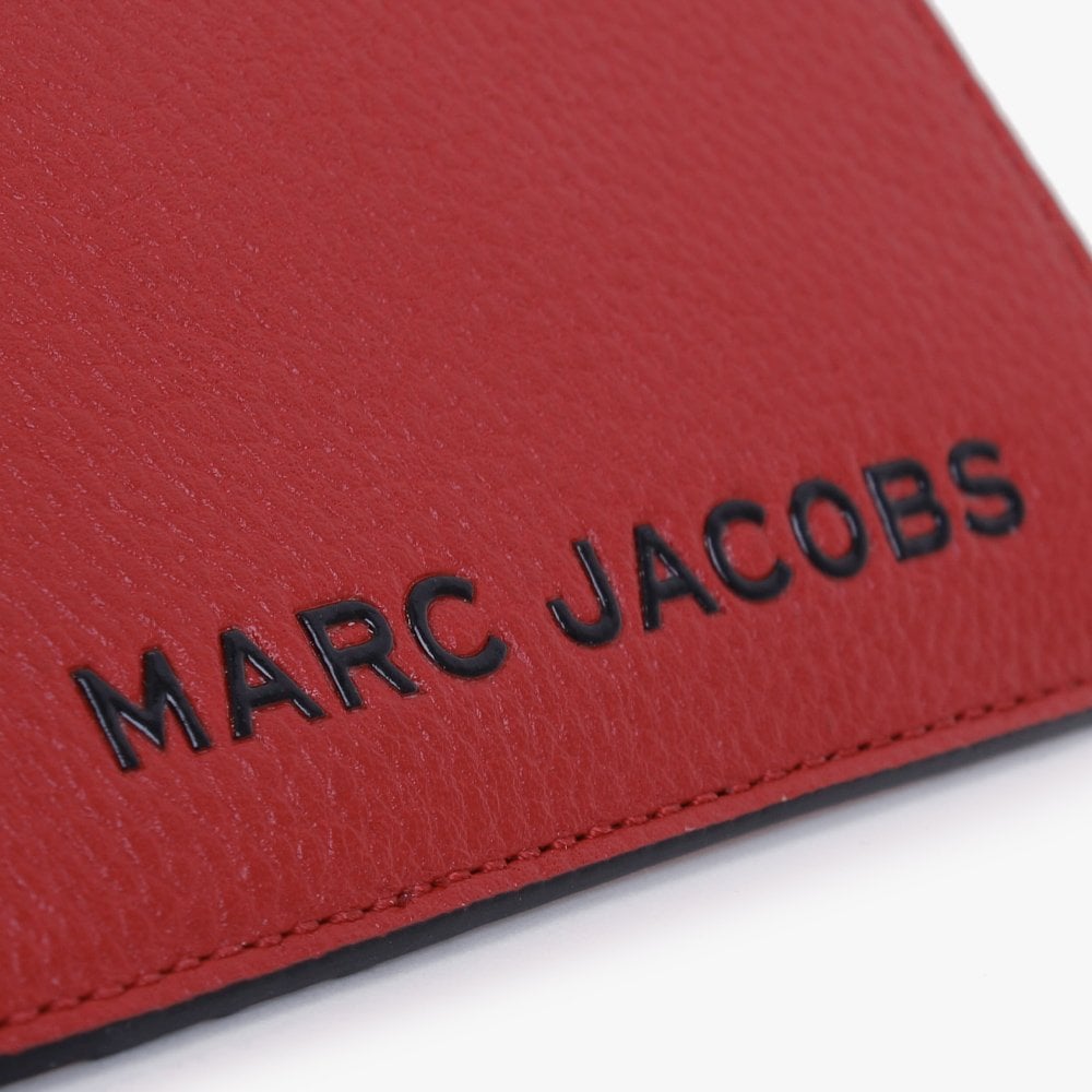 The Colourblock Small True Red Leather Top Zip Wallet