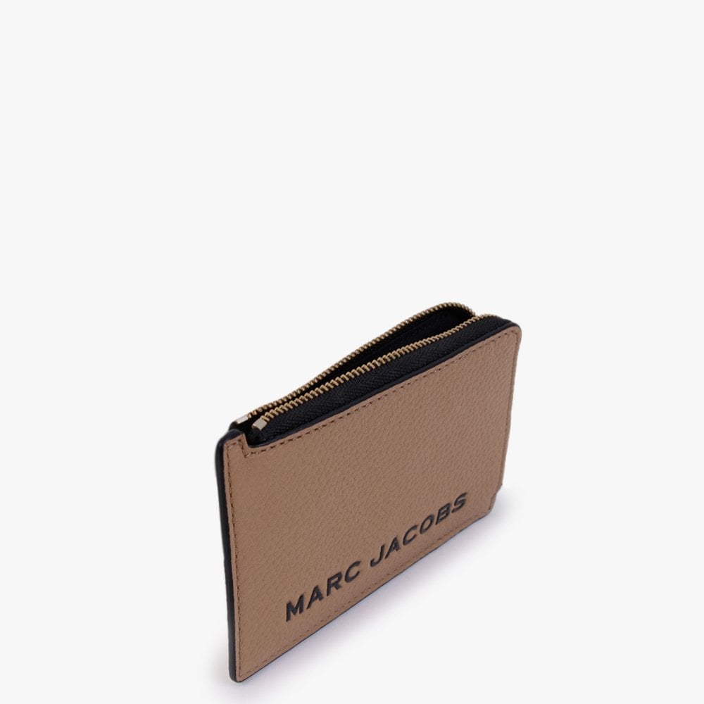 The Colourblock Small Medium Tan Leather Top Zip Wallet