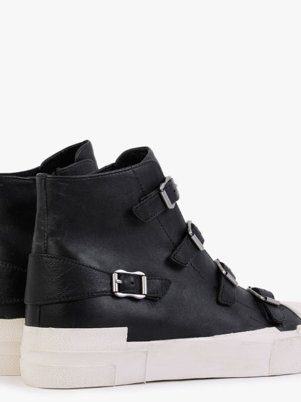 Gang Black Pewter Leather High Top Trainers