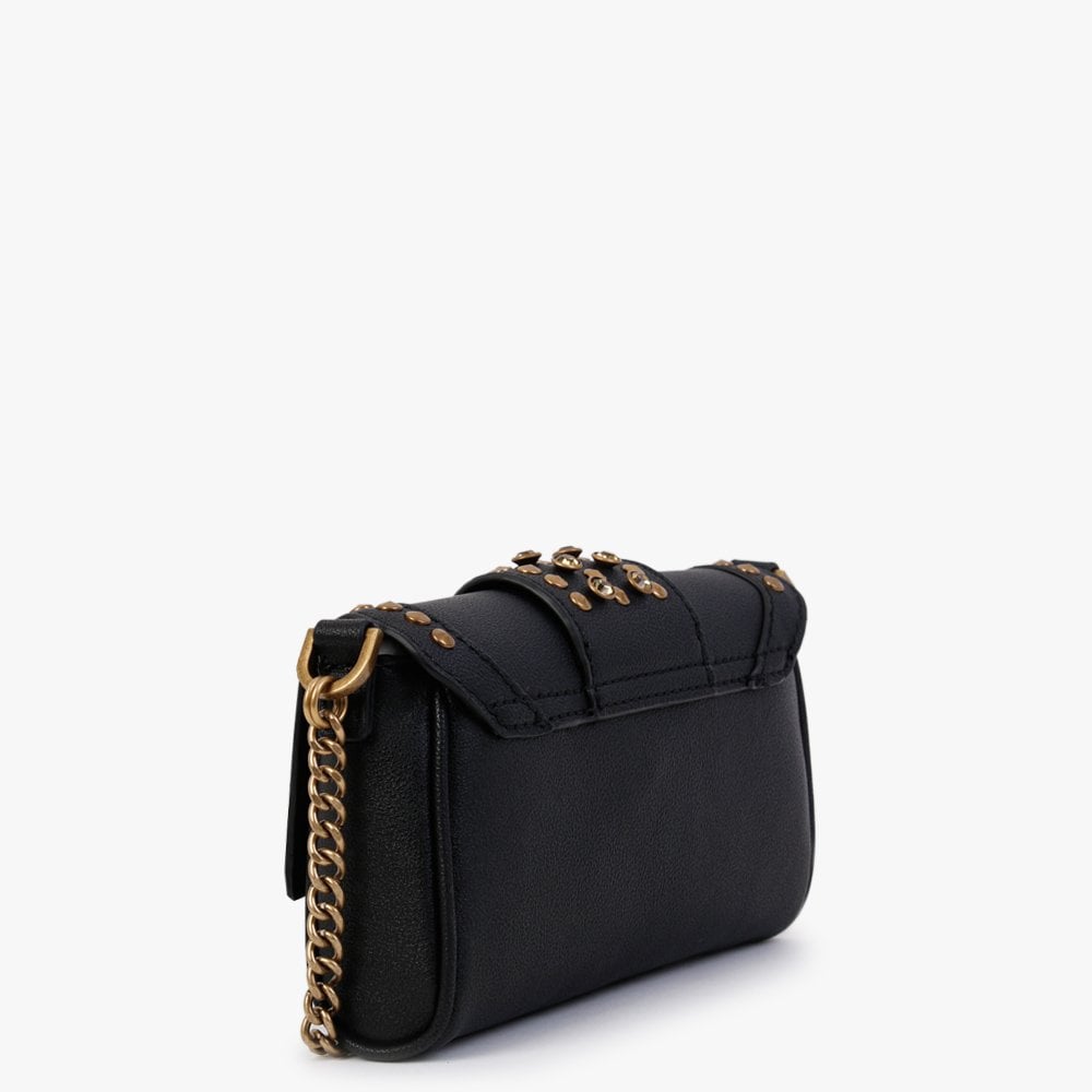 Mini Bling Flap Black Cross-Body Bag