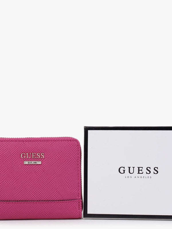 Small Noelle Fuchsia Zip Around Wallet