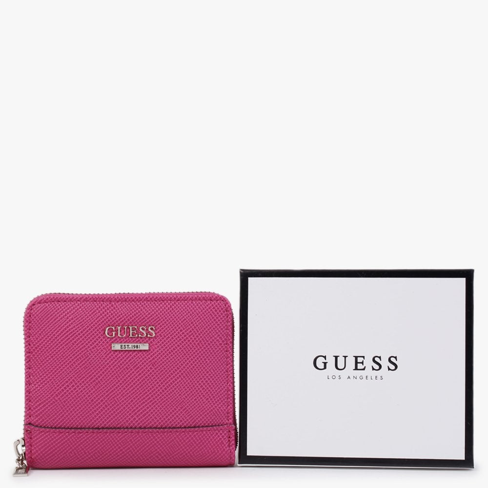 Small Noelle Fuchsia Zip Around Wallet