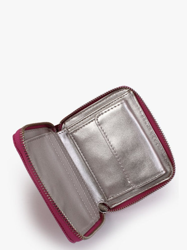 Small Noelle Fuchsia Zip Around Wallet