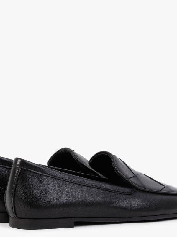 Carot Black Leather Loafers