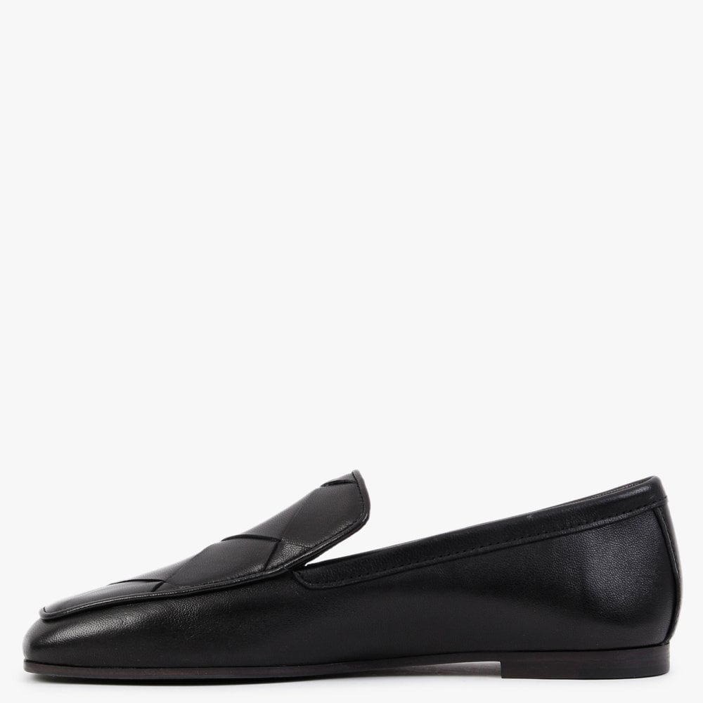 Carot Black Leather Loafers