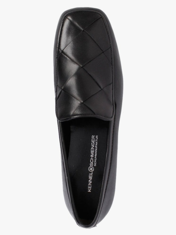 Carot Black Leather Loafers