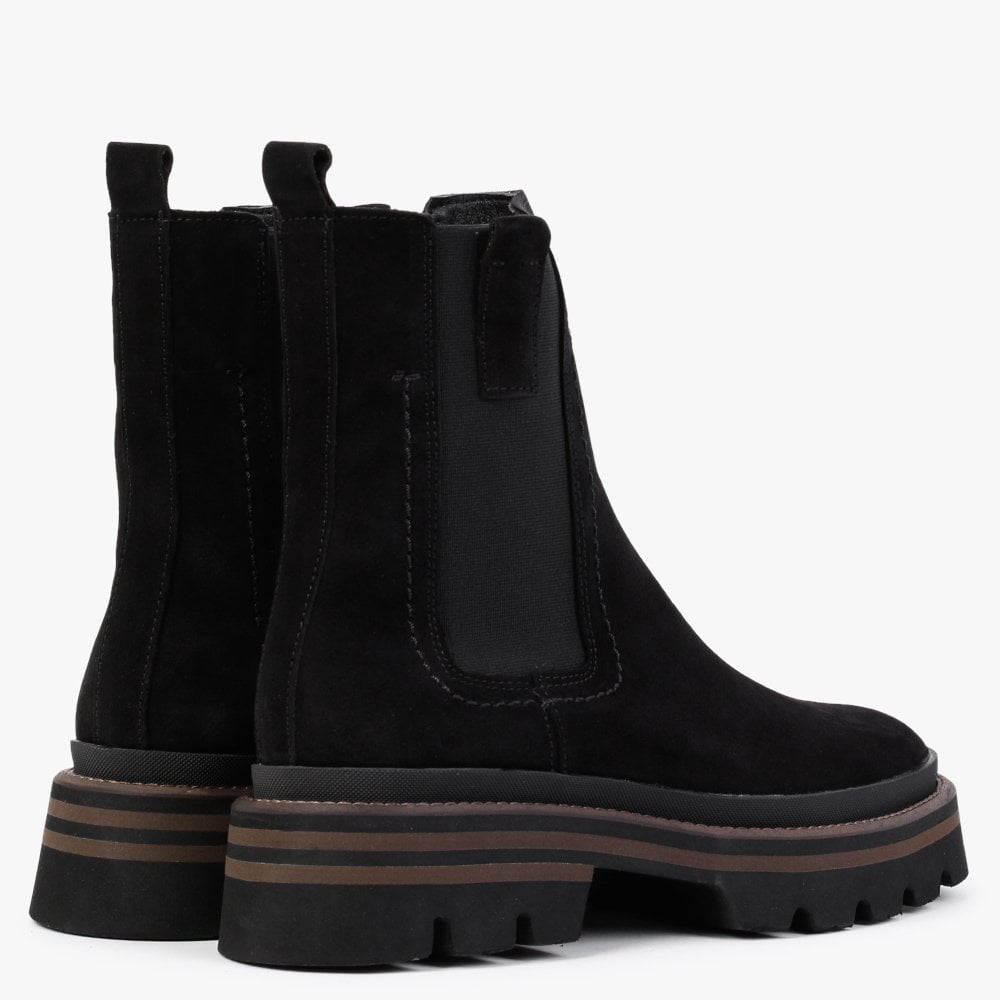 Allspice Black Suede Elongated Chelsea Boots