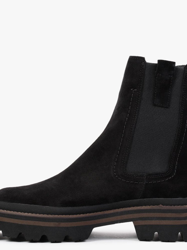 Allspice Black Suede Elongated Chelsea Boots