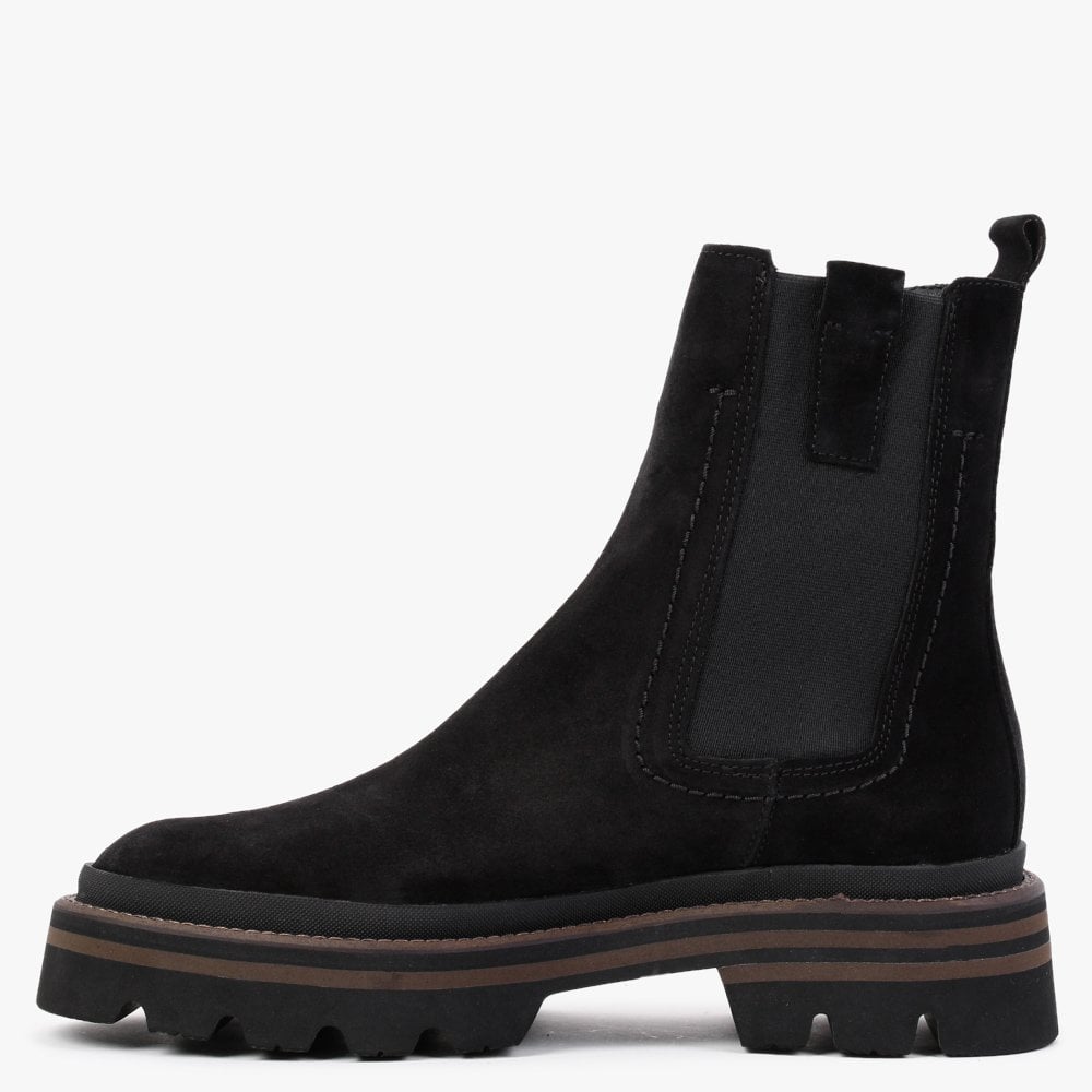 Allspice Black Suede Elongated Chelsea Boots