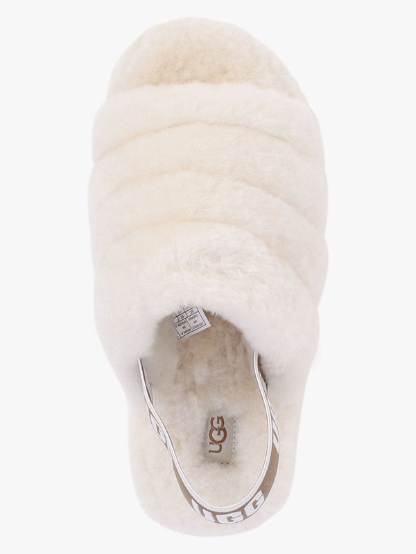 Fluff Yeah Logo Goat Sheepskin Sliders