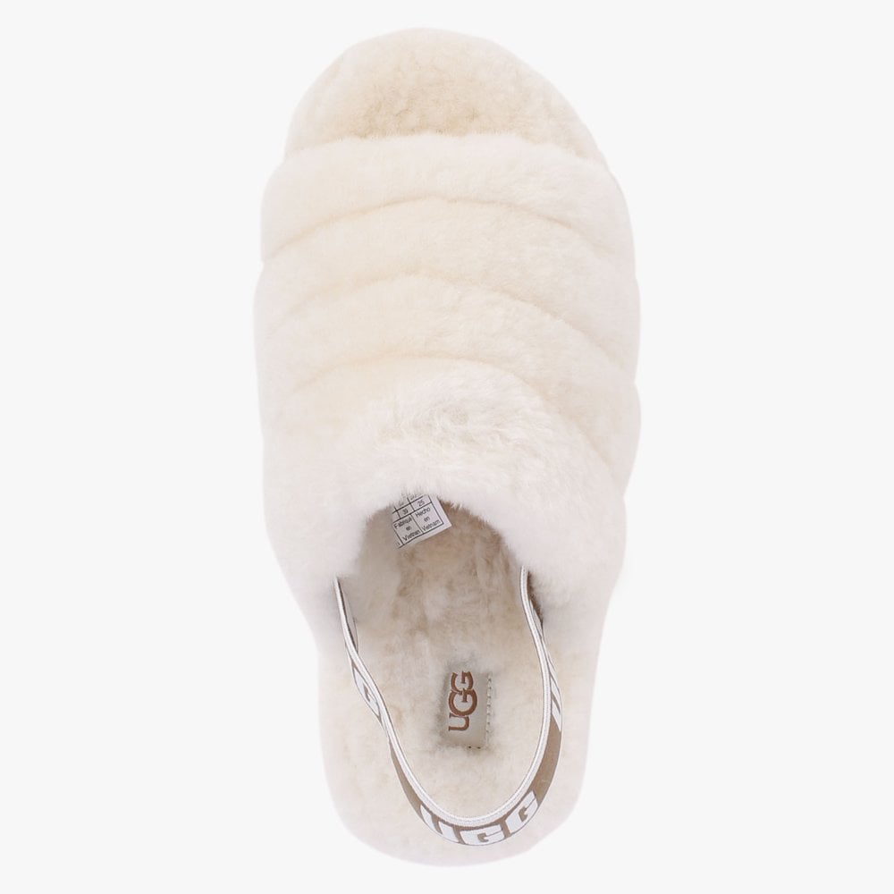 Fluff Yeah Logo Goat Sheepskin Sliders