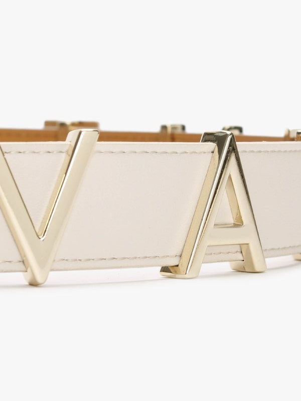 Emma Winter Ecru & Oro Logo Belt