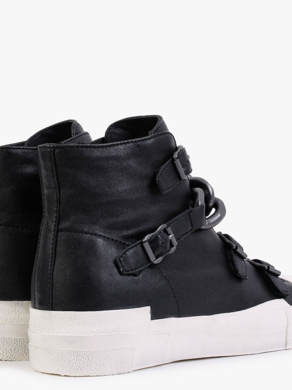 Galaxy Black Gunmetal Chain High Top Trainers