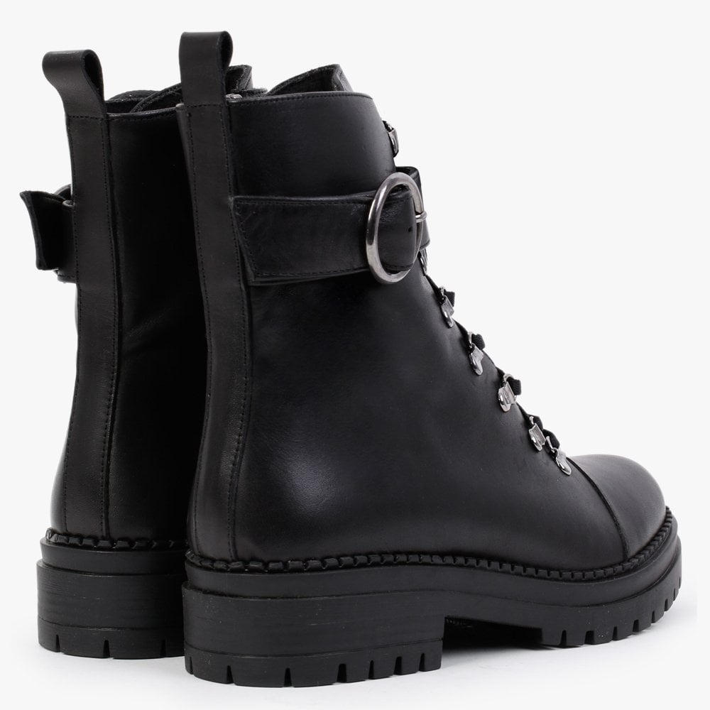 Moddy Black Leather Biker Boots