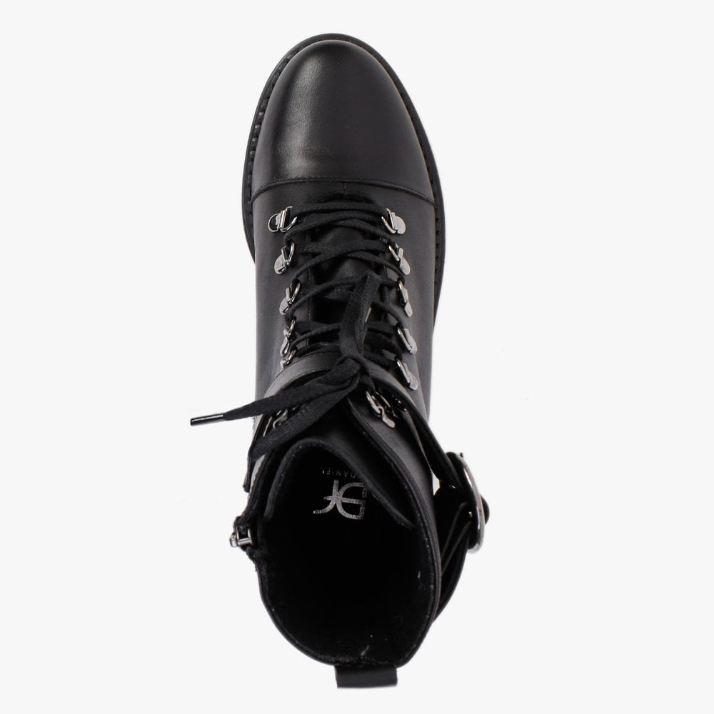 Moddy Black Leather Biker Boots