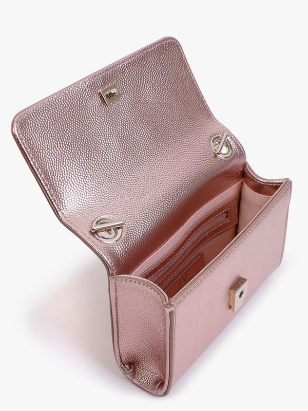 Divina Rosa Ramato Pebbled Shoulder Bag