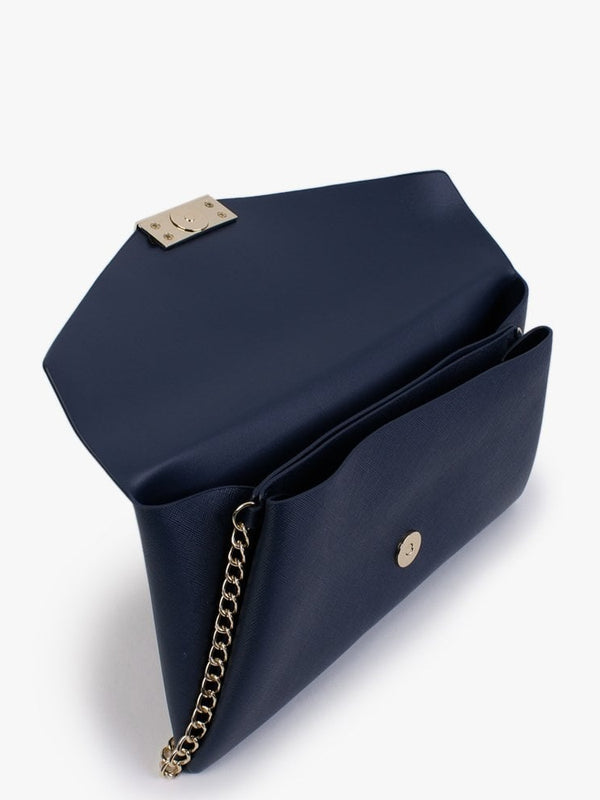 Arpie Navy Saffiano Envelope Pochette Bag
