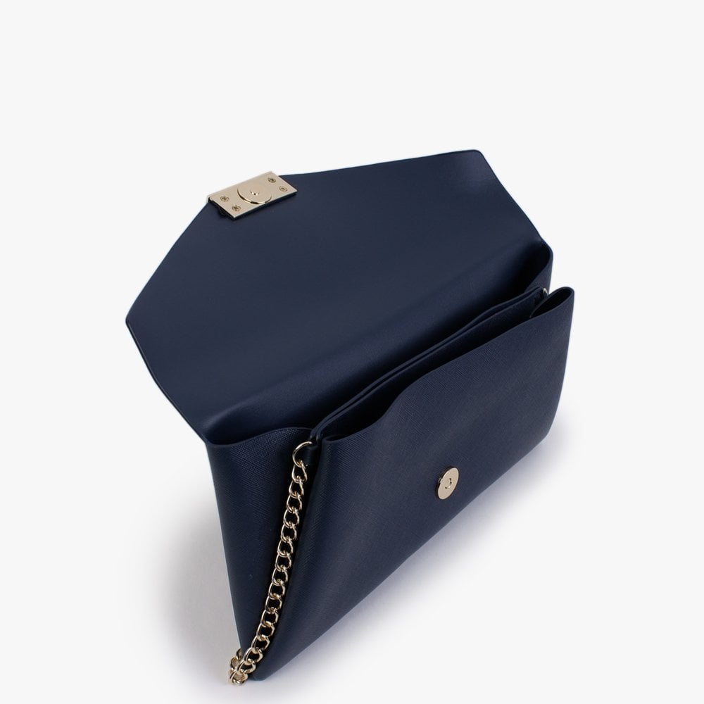 Arpie Navy Saffiano Envelope Pochette Bag