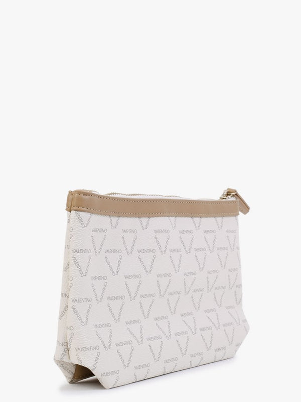 Liuto Ecru Multi Logo Cosmetic Bag