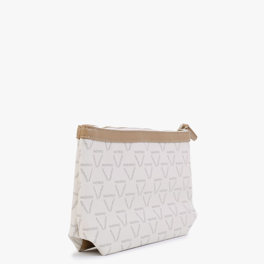 Liuto Ecru Multi Logo Cosmetic Bag