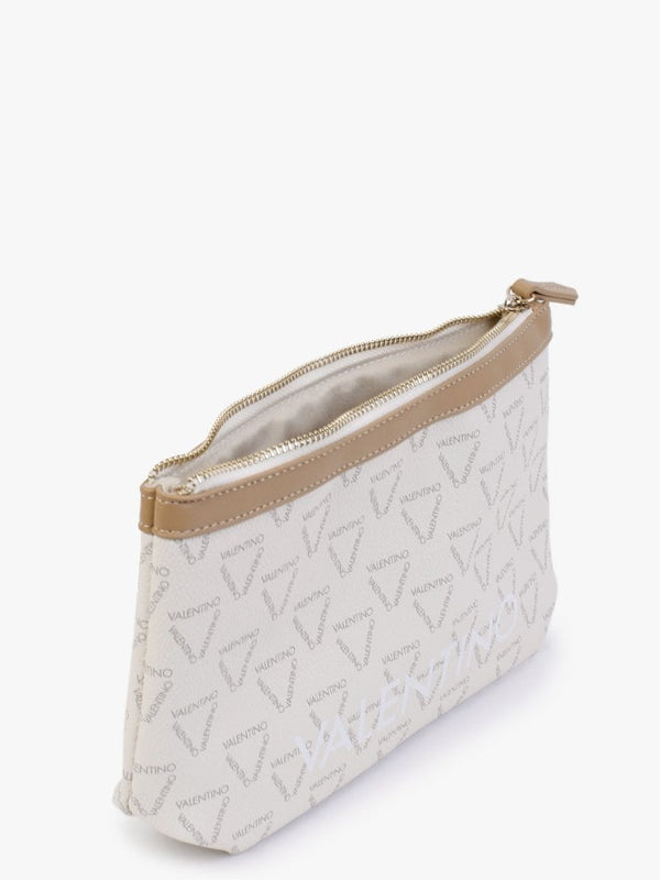 Liuto Ecru Multi Logo Cosmetic Bag