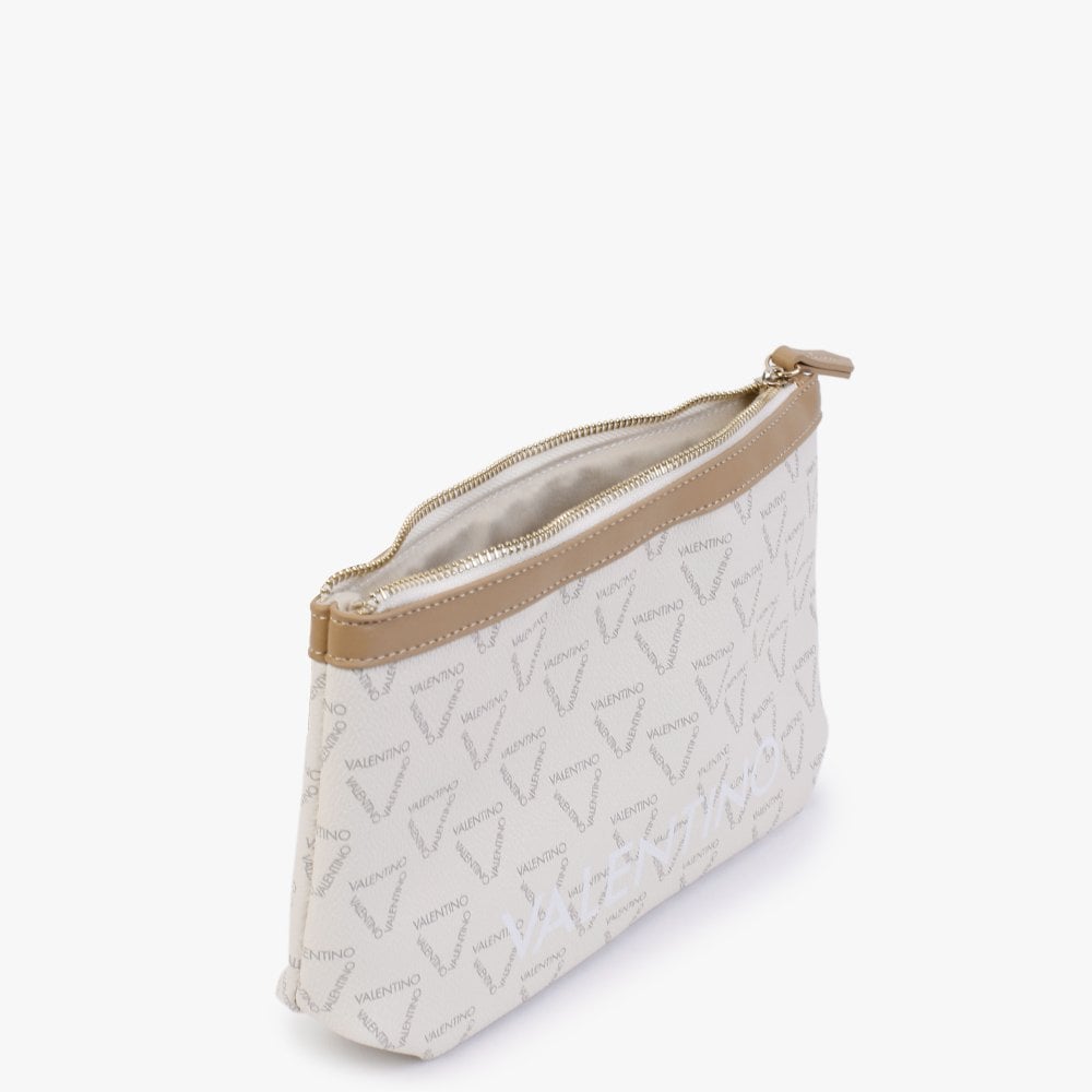 Liuto Ecru Multi Logo Cosmetic Bag