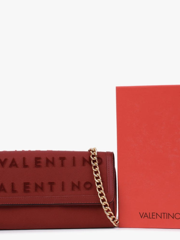 Concorde Red Flocked Logo Evening Bag