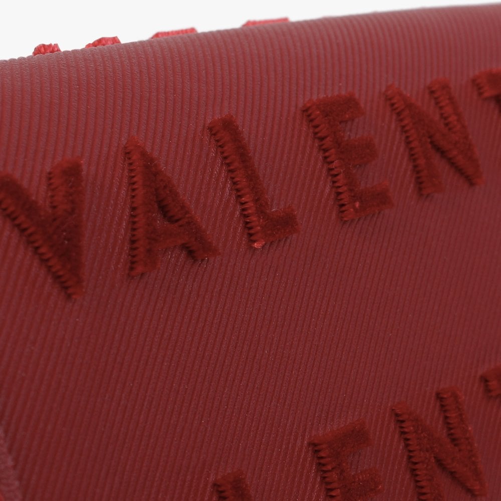 Concorde Red Flocked Logo Evening Bag
