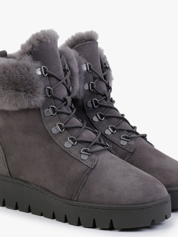 Cairns Gray Twinface Sheepskin Boots