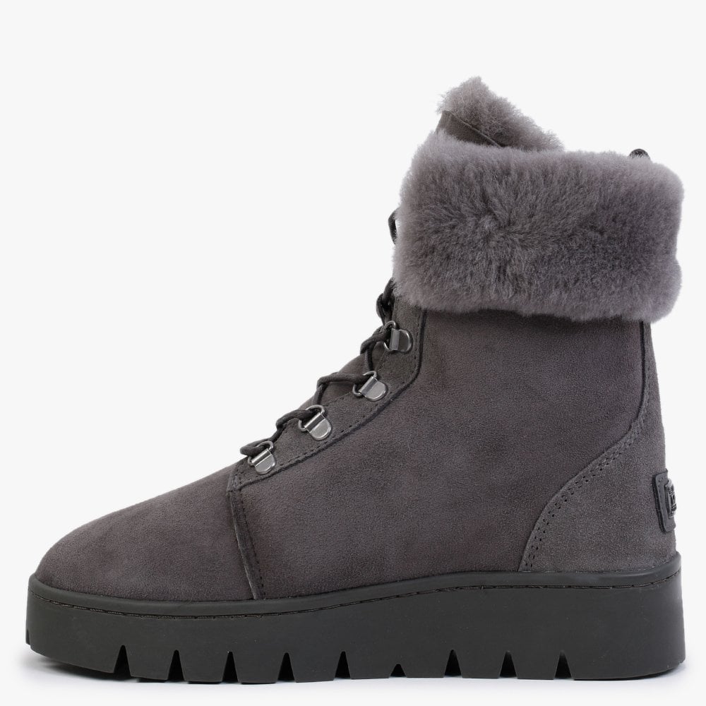 Cairns Gray Twinface Sheepskin Boots